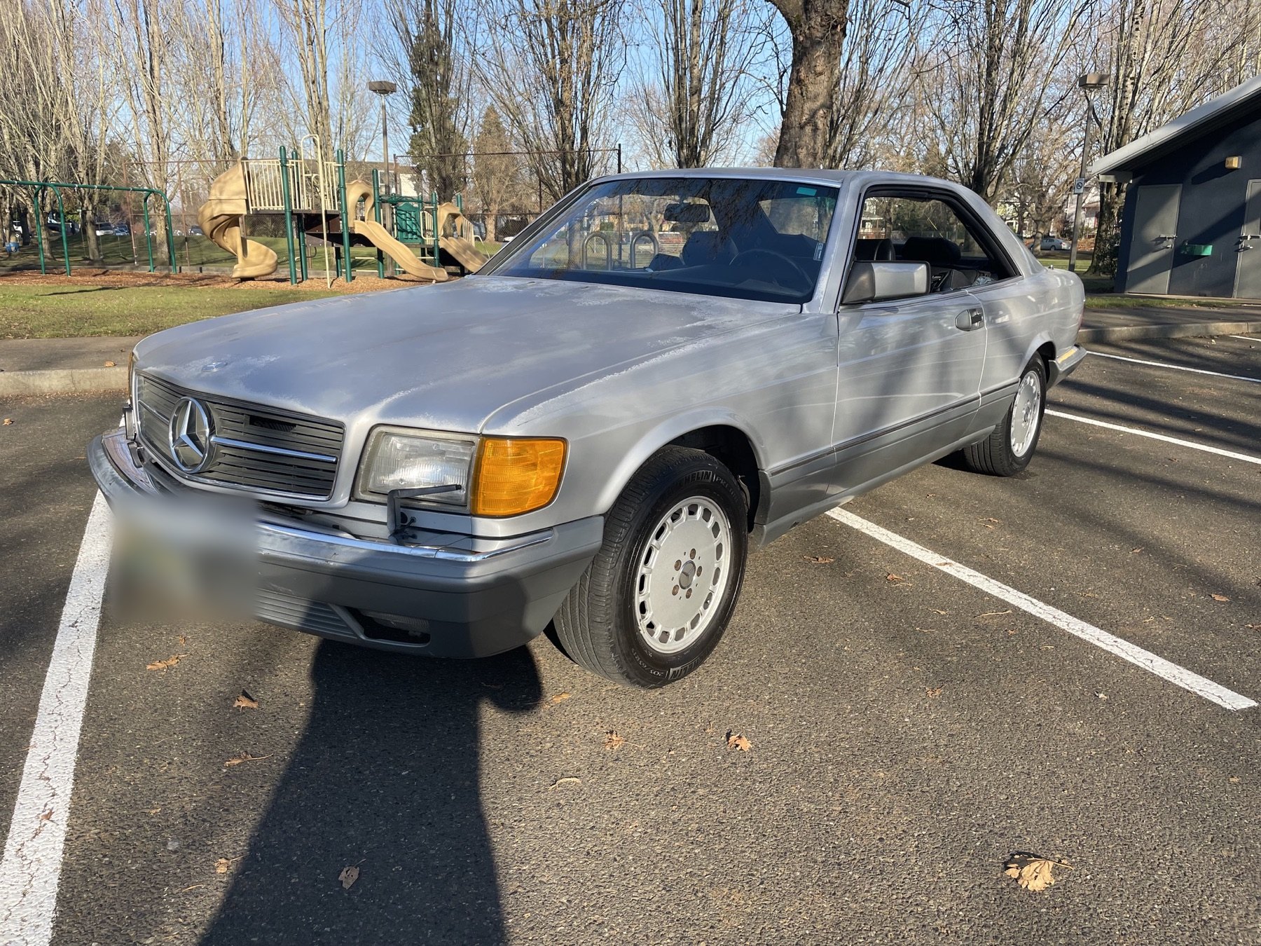 1991 Mercedes-Benz 560 SEC, front three-quarter view from the driver’s side.